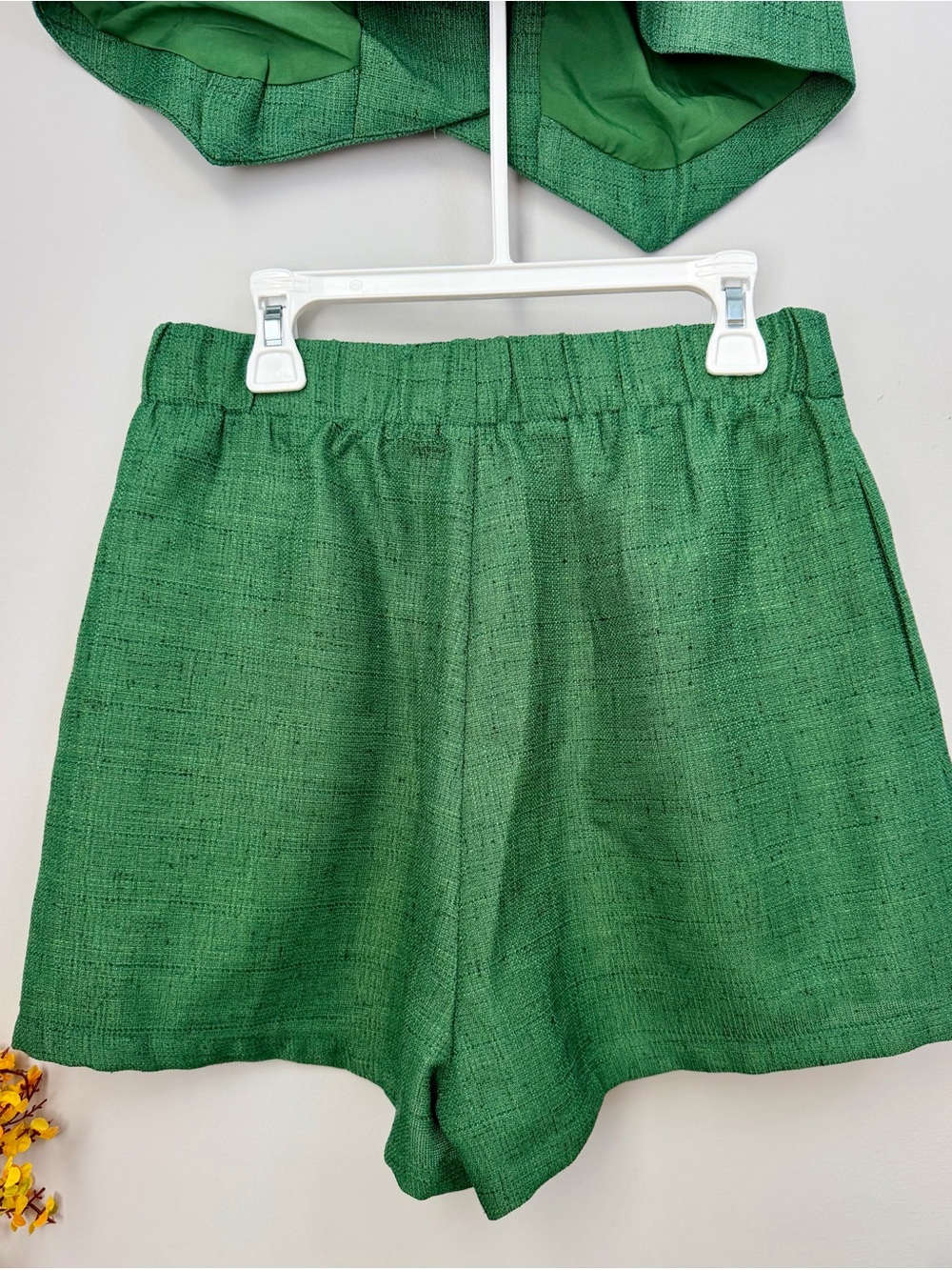 Commense Green Tweed Vest & Shorts Set - Picture 6 of 6